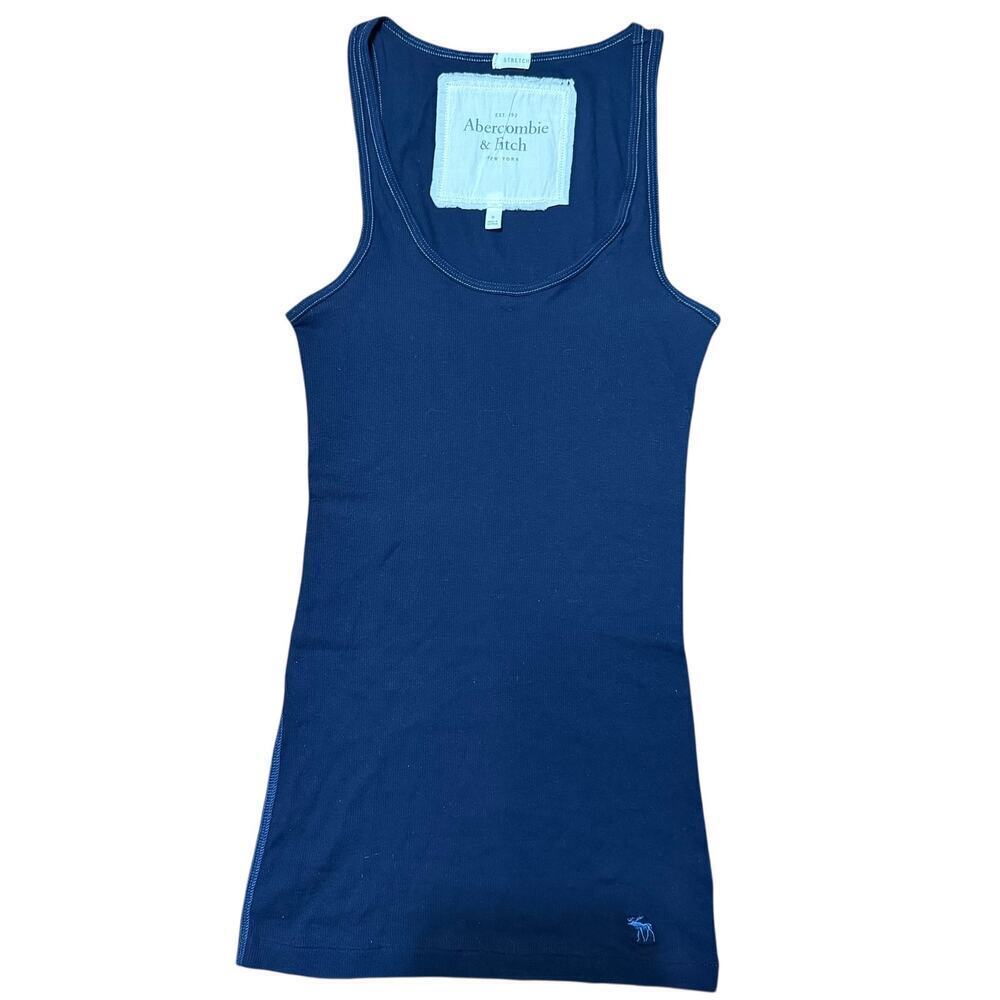 Abercrombie and Fitch Navy Blue Ribbed Tank Top Size Small